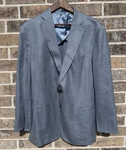 Peter Millar Blazer Mens 48L Blue Wool Silk Suit Jacket Sport Coat Mint - Picture 1 of 16
