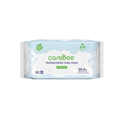 CareBee 99.9% Water Baby Wipes | Biodegradable, Plant-Based & Plastic-Free |