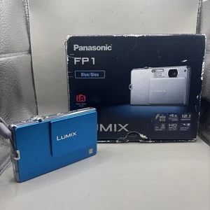 Panasonic Lumix DMC-FP1  Digital Camera 12.1MP Blue With Box And Charger - Picture 1 of 16