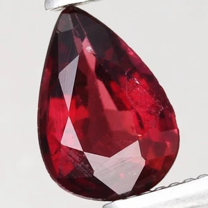 0.55ct Pear 6.7x4.7mm Natural Unheated Pinkish Red Rubellite Tourmaline Mozambiq - Picture 1 of 4