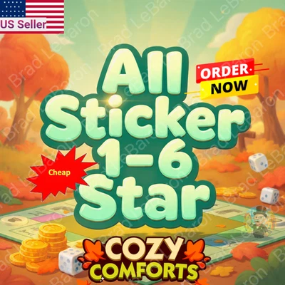 Partner event Monopoly Stickers Go 1-6 Stars ALL Sticker⭐CHEAPEST⭐SUPERFAST⚡24/7