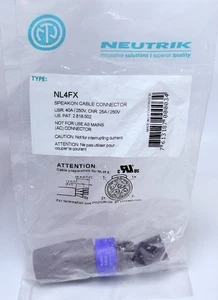 New Neutrik NL4FX Locking Four-Pole High-Load Speakon AUDIO Connector - Picture 1 of 1