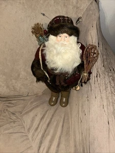 Estatuilla de Navidad vintage de Papá Noel arte popular decoración 17" de alto - Imagen 1 de 7