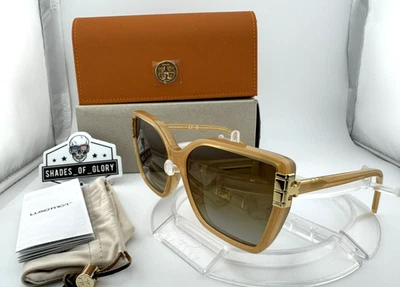 TORY BURCH TY 9076U 1965T5 MILKY BROWN POLARIZED WOMENS SUNGLASSES 58MM NEW $285 - Image 1 of 4