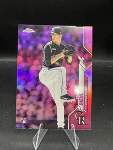 2020 Topps Chrome Update Pink Refractors #U29 Phillip Diehl Colorado Rockies - Picture 1 of 2