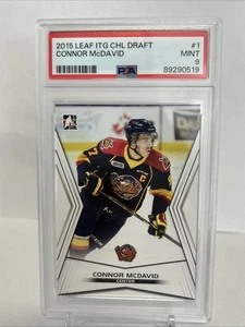 Connor McDavid PSA 9 2015 Leaf in the Game CHL Draft #01 RC Edmonton Oilers - Bild 1 von 3