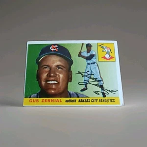 baseball card 1955 Topps 110 Gus Zernial Low Grade Crease #110 Kansas City A's - Picture 1 of 3