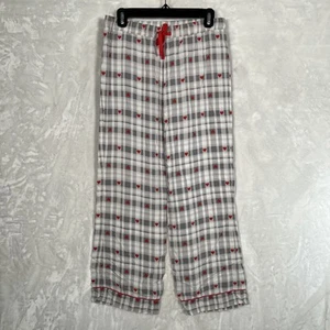 Cynthia Rowley Women's Valentine Sleepwear Pants Size Sm With Hearts Plaid - Picture 1 of 10