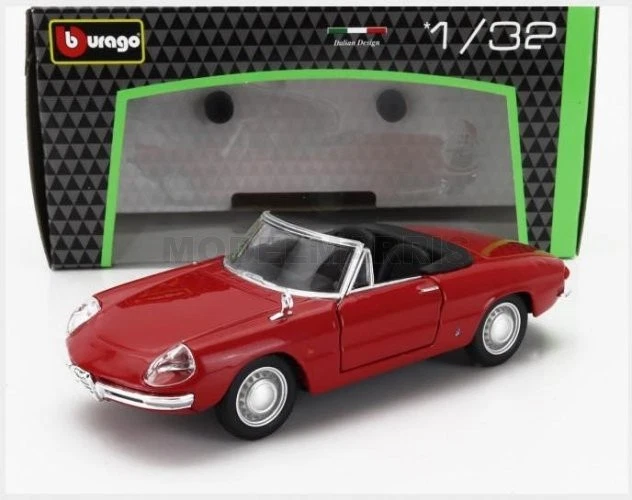 BURAGO BU43047R ALFA ROMEO - DUETTO 1600 SPIDER OPEN 1966 - RED - 1/32 - Immagine 1 di 2