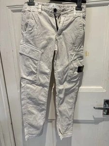 Stone Island Junior Boys Beige Sand Cream Cargos Pants Age 8 128 - Picture 1 of 5