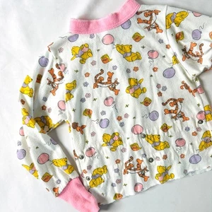 Vintage 80s Disney Winnie the Pooh Long Sleeve Pajama Top w/ Snaps Sz 4T - Picture 1 of 7