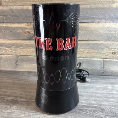 Luz/lámpara de movimiento giratoria vintage "The Bar Is Open" - SOLO PIEZAS LEER Foto 1 de 4