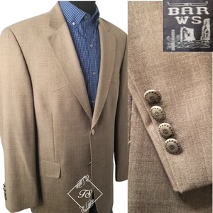Blazer Bar WS Western Yoke Hombres 42R Beige Abrigo Deportivo Chaqueta Vaquero Rockabilly - Imagen 1 de 20