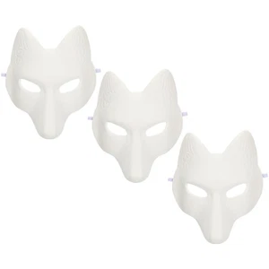 3 szt. Lis Twarz Zdanie Dziecko Zwykła maska Halloween Kostium Cosplay Zrób to sam Kształt - Zdjęcie 1 z 12