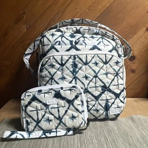 Lug Ranger & Rodeo DUO Set RFID Crossbody Purse & Wallet Diamond White Navy Blue - Picture 1 of 20