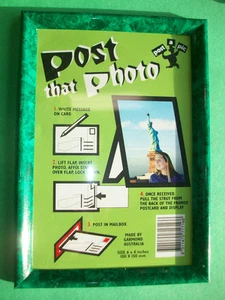 Garmond 4" x 6" POST-A-PIC PICTURE FRAME Mail/Hang Framed Photo! Emerald Green - Picture 1 of 2