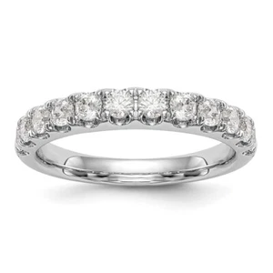 0.84Ct Lab Grown Diamond Wedding Band Ring Size 7 14K White Gold ( VS/SI,GH ) - Picture 1 of 8