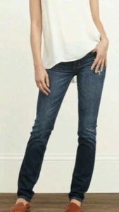 Abercrombie & Fitch Women’s Skinny Distressed Medium Wash Jeans Size 8R - Picture 1 of 6