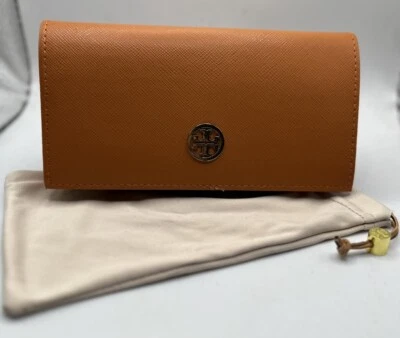 TORY BURCH AUTHENTIC SUNGLASSES / EYEGLASSES ORANGE SOFT CASE & POUCH - Image 1 of 4