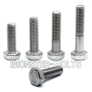 M8 Hex Cap Bolts / Screws, A2 Stainless Steel, 1.25 Coarse DIN 933 931 Tap 18-8 - Picture 1 of 31