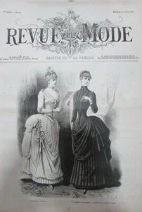 REVUE DE LA MODE XIXème N° 686 de 1885 BRODERIE COUTURE ROBES CHAPEAUX   - Picture 1 of 3