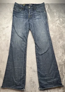 Rock & Republic Jeans Men 34 x 33.5 Henley Boot Cut Denim Button Fly Distressed - Picture 1 of 24