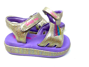 Skechers Toddler Girl's Twinkletoes Sunshine Starry Sandals Ppl/Gld Size:6 181Q