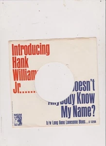 MGM HANK  45 RPM COMPANY SLEEVE FREE SHIPPING IN U S - Picture 1 of 1