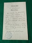 Document  ville de paris mairie du Louvre  dépêche de Gambetta guerre de 1870