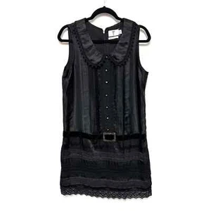 Anna Sui X Target 20 Anniversary Gothic Lace Belted Drop Waist Mini Shift Dress - Picture 1 of 7