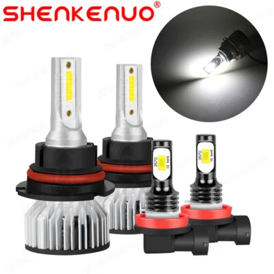 For Chevrolet Equinox 2005 2006 2007 2008 2009 LED Headlight Fog Light Bulbs Kit - Image 1 of 4