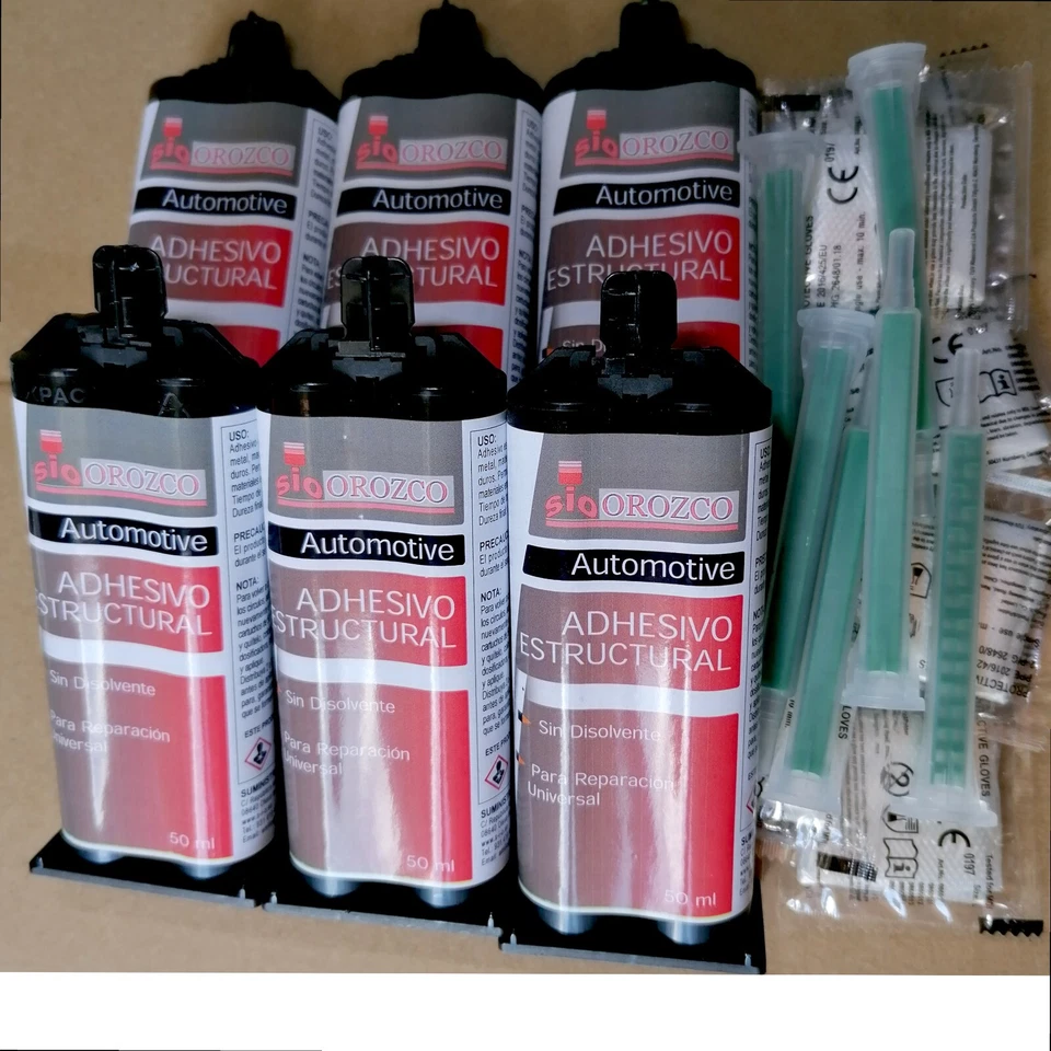 6x Adhesivo Estructural Epoxi Bicomponente 2 Componentes SIO Bond 50 ml. - Imagen 1 de 4