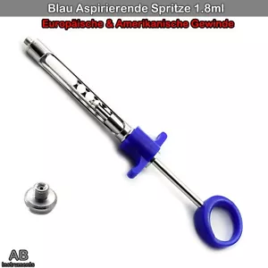 Aspirierende Spritze 1.8ml Zahnanästhesie Injektionspritze Dental Anästhesie CE - Bild 1 von 4