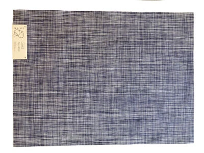 Project 62 Textline Placemats Set of 4 Blue Indoor Outdoor 14”x19” New - Image 1 of 4