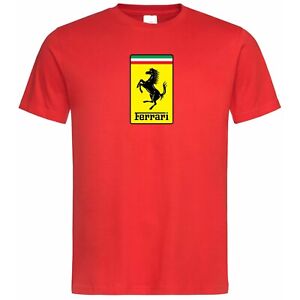 T-Shirt Maglietta Tshirt Con Stampa Cavallino Ferrari Personalizzata Uomo Donna