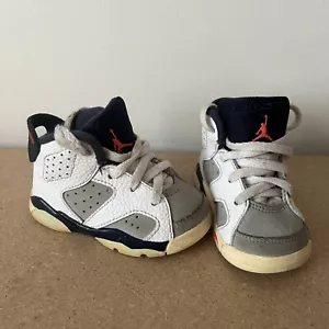 Nike Air Jordan Retro 6 Tinker White Infrared 384667 104 Size 5C Toddler - Picture 1 of 14