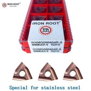 10P WNMG431 080404R-S TG2115 CNC Metal Cutting Tool Turning Carbide Insert MWLNR - Picture 1 of 6
