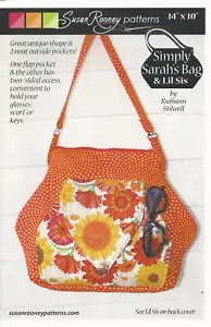 Simply Sarah's Bag & Lil Sis by Ruthann Stilwell-Susan Rooney patterns 14" x 10" - Picture 1 of 2