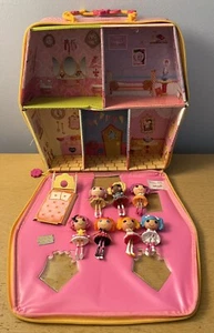 Mini Lalaloopsy Carry Case & Dolls Lot Starlight Bea Peanut Cookie Mittens Jewel - Picture 1 of 20