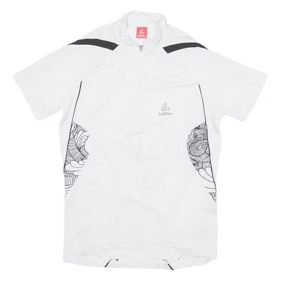 LOFFLER Cycling Shirt Womens Jersey White 1/4 Zip XS - Image 1 of 4