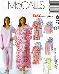Ropa de dormir PJs Top Pantalones Vestido Patrón Talla XS/S/M McCall's 4317 Fuera de imprenta - Imagen 1 de 3