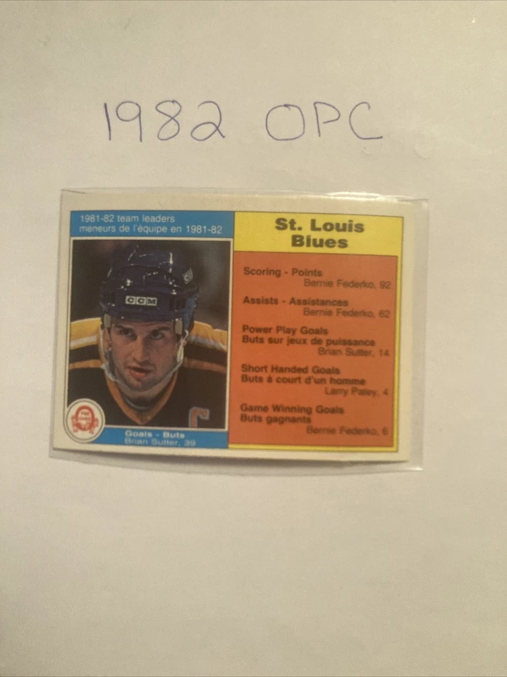  BRIAN SUTTER  1982-83 O-PEE-CHEE # 298 BLUES NM  CARD - Image 1 of 2