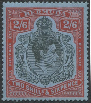 BERMUDA STAMPS KGVI 2/6 K/Pl SG117 1st Printing Nov 37 P/14 V/Fine LMM Cat £70 - Image 1 of 2