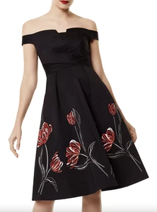 NWT $545 KAREN MILLEN beaded embroidered cocktail party dress / UK 8 / AU 6, 4 - Picture 1 of 10
