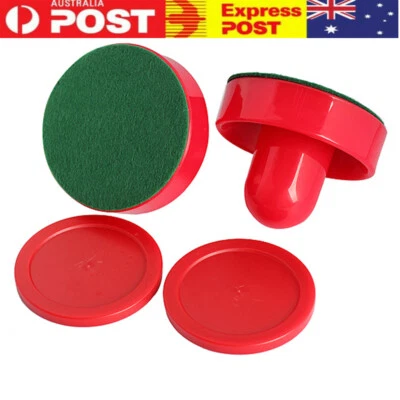 2Pcs 75mm Air Hockey Table Felt Pusher with 2pcs 63mm Puck Mallet Goalies - image 1 of 4