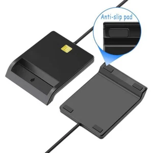 USB Smart Card Reader DNIE ATM CAC IC ID SIM Card Reader for Windows Linux - Afbeelding 1 van 9
