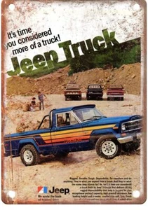 Vintage Auto Ad 1980 Jeep Honcho Truck Ad Reproduction Metal Sign A1770 - Picture 1 of 2