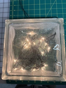 Glasblock beleuchteter Würfel schwarz zum Basteln Urlaub Dekoration Ferienhaus 8x8 - Bild 1 von 6