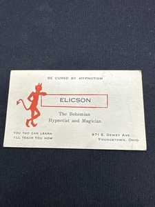Tarjeta de visita Elicson Magic - tarjeta coleccionable usada - rara - Imagen 1 de 1