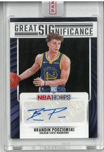 2023 Brandin Podziemski NBA Hoops Grande Significato Auto RC #GS-POD Warriors - Foto 1 di 2